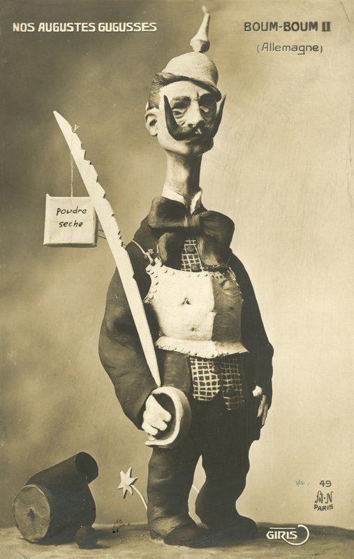 Karikatur av Kaiser Wilhelm II av Tyskland (s/hv-bilde) av French Photographer