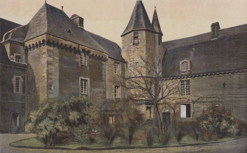 Carrouge, Chateau, Fasade på gårdsplassen av French Photographer