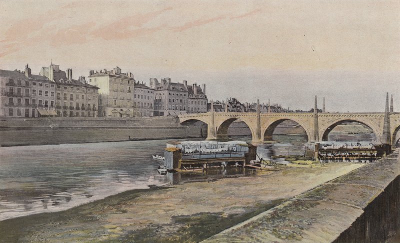 Chalon-sur-Saone, Saint-Laurent-broen av French Photographer