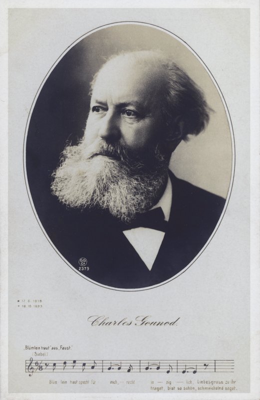 Charles Gounod , fransk pianist og komponist (s/hvitt foto) av French Photographer