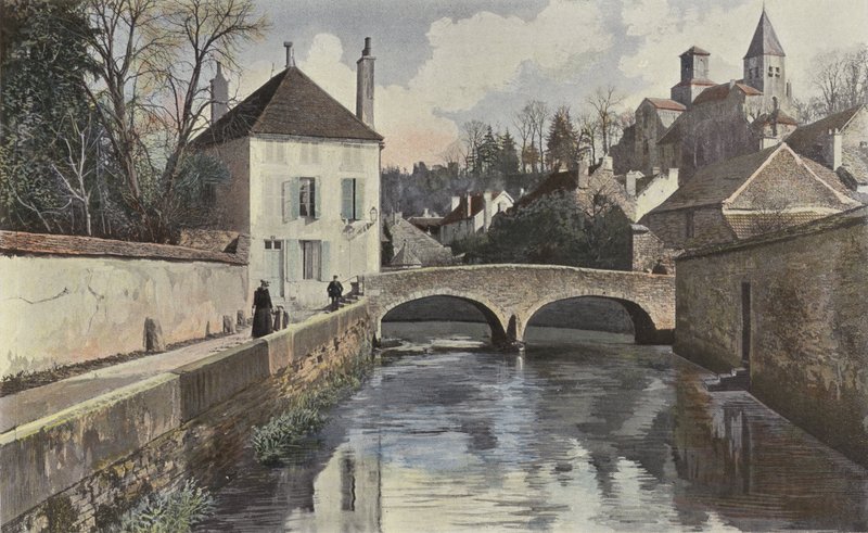 Chatillon-sur-Seine, Saint-Vorles kirke og Perthuis-au-Loup av French Photographer