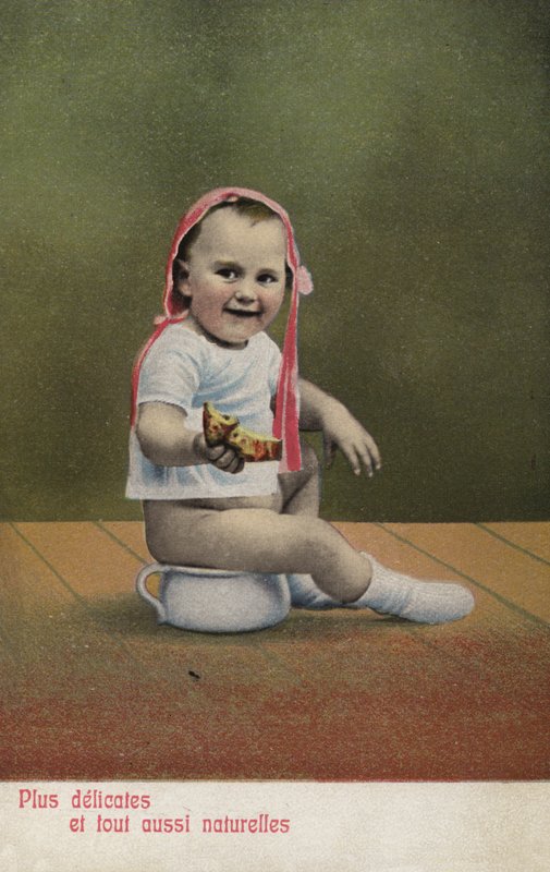 Barn sitter på potte av French Photographer