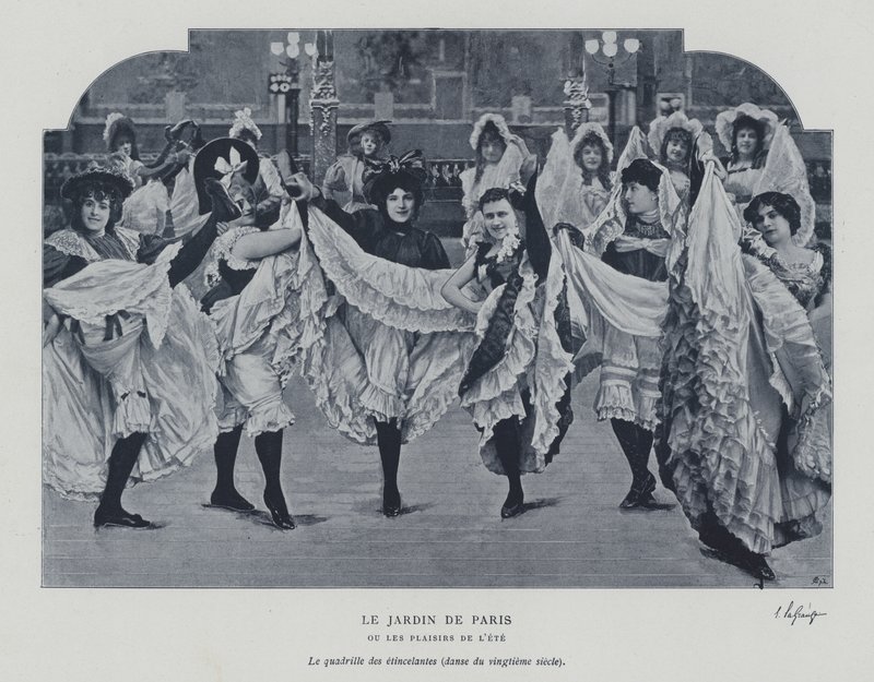 Dansere på Jardin de Paris (s/hvitt bilde) av French Photographer