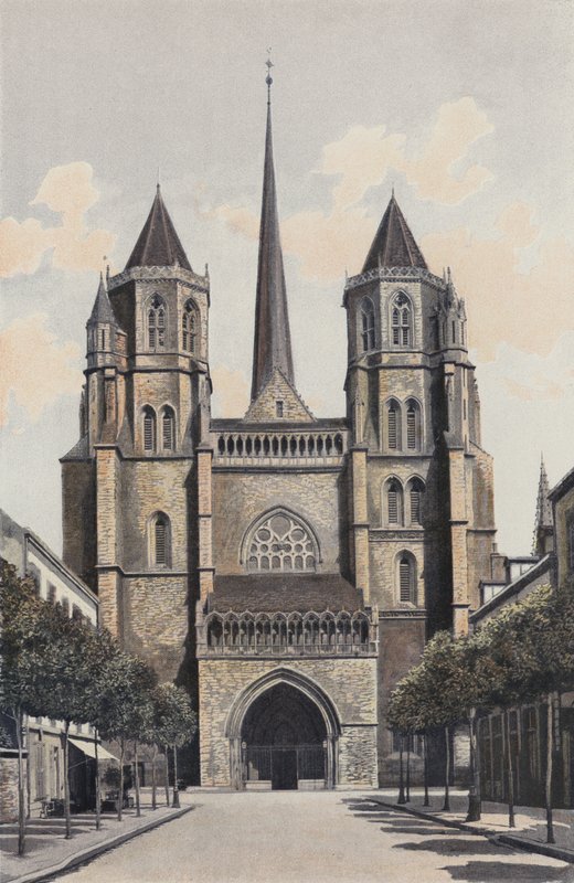 Dijon, Cathedrale Saint-Benign, Fasade O av French Photographer