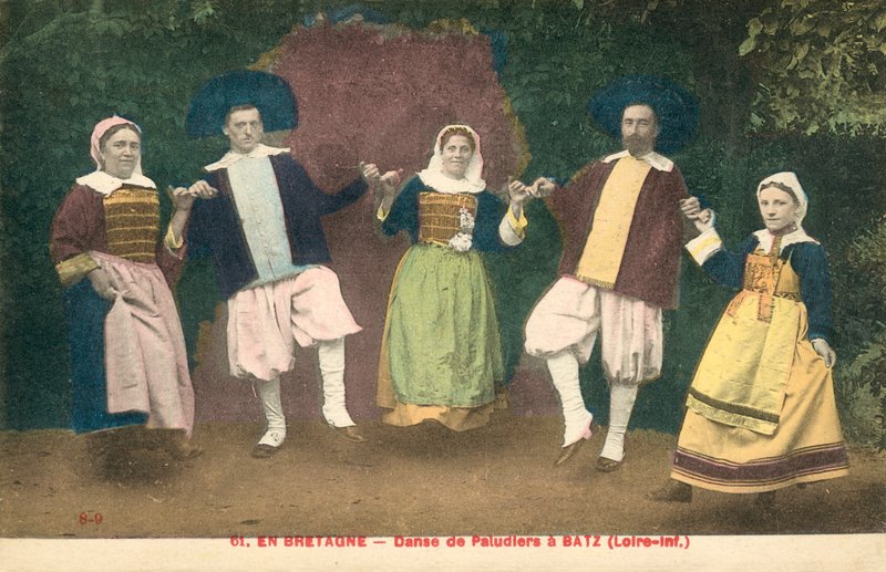 I Bretagne, Dance of Salt-arbeidere i Batz av French Photographer