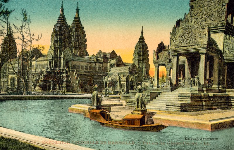 Kolonial utstilling av Marseille, palasset i Indo Kina av French Photographer