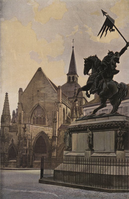 Cliff, Trinity Church og Statue av Vilhelm Erobreren av French Photographer