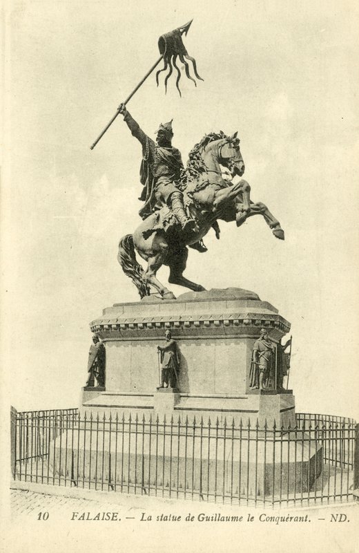 Falaise, statuen av Vilhelm Erobreren, ND av French Photographer