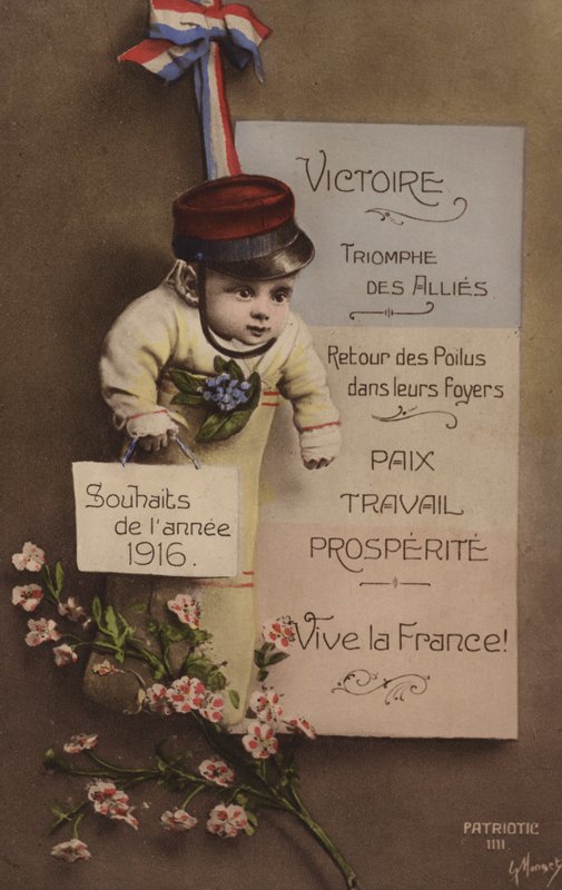 Fransk nyttårskort, 1916 av French Photographer