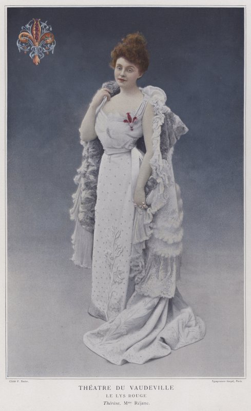 Gabrielle Rejane som Therese i Le Lys Rouge (farget bilde) av French Photographer