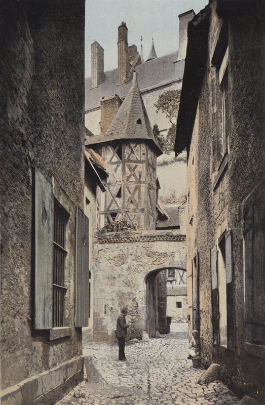Gien, gate som fører til Chateau av French Photographer