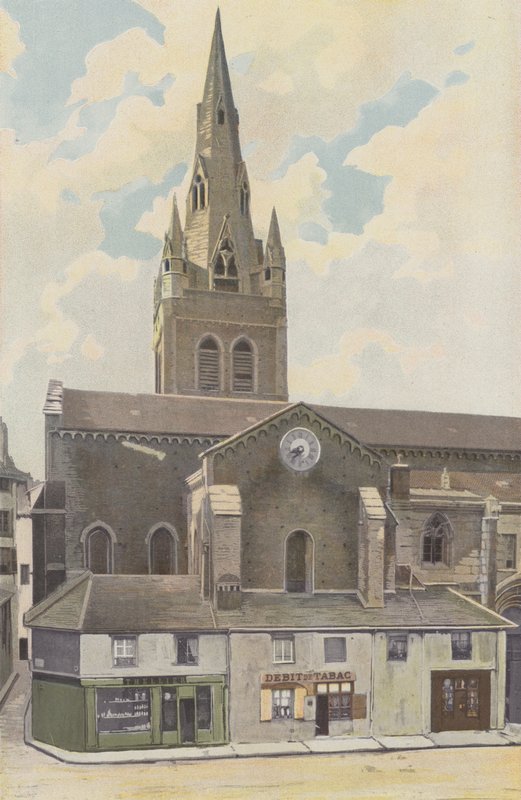Grenoble, Saint-Andre-kirken, Cote N av French Photographer