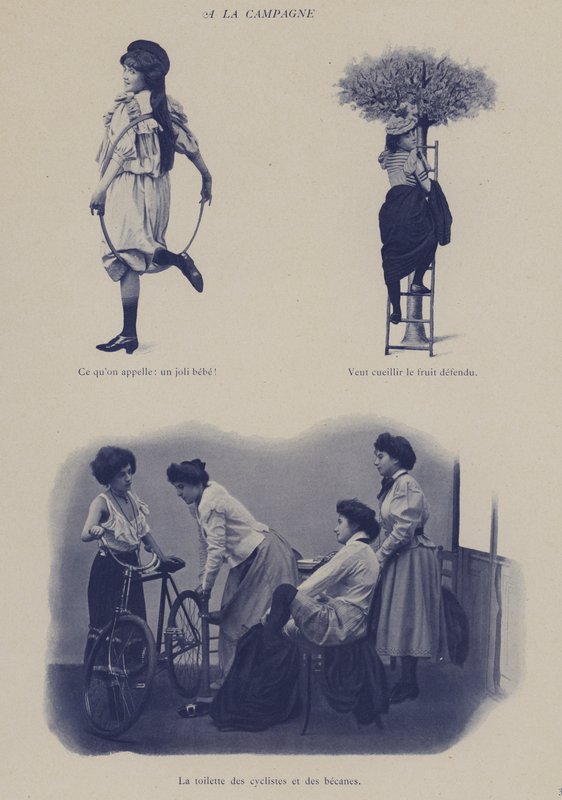Illustrasjon for Petites Parisiennes (dvs. unge arbeidsjenter i Paris) (s/hvitt-bilde) av French Photographer
