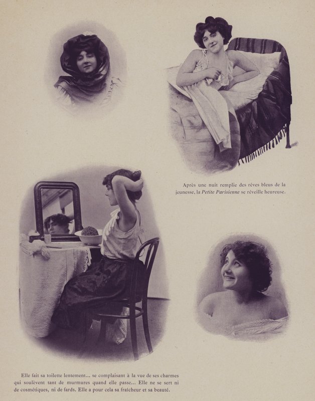 Illustrasjon for Petites Parisiennes (dvs. unge arbeidsjenter i Paris) (s/hvitt-bilde) av French Photographer