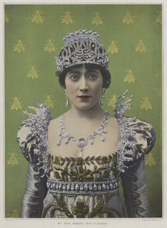 Jane Hading som Josephine i Plus que Reine (farget bilde) av French Photographer
