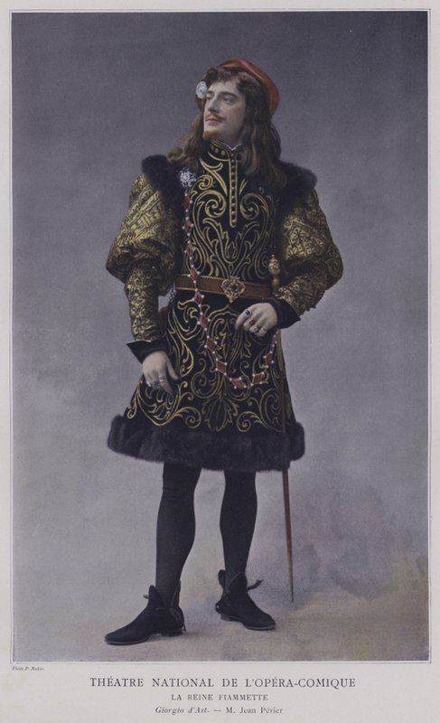 Jean Perier som Giorgio dAst i La Reine Fiammette (farget bilde) av French Photographer
