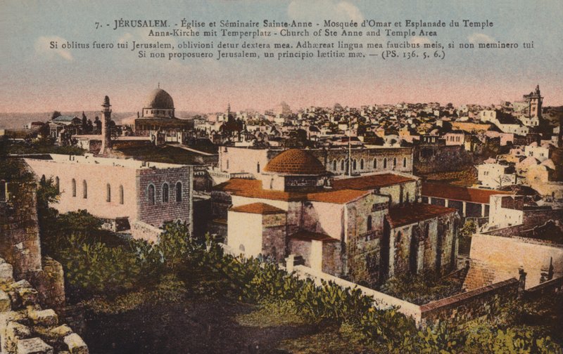 Jerusalem, St Anne-kirken og tempelområdet av French Photographer