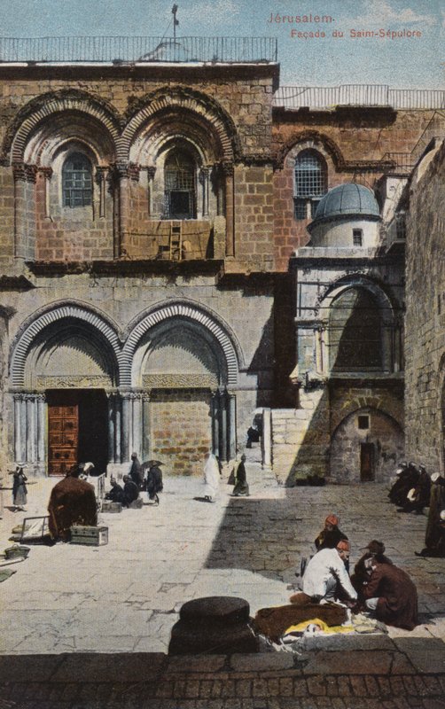 Jerusalem, fasade av Den hellige grav av French Photographer