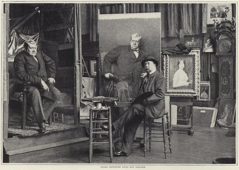 Jules Lefebvre i verkstedet sitt av French Photographer