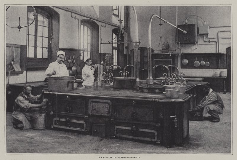 Kjøkkenet til Lycee Janson-de-Sailly, Paris (s/h foto) av French Photographer