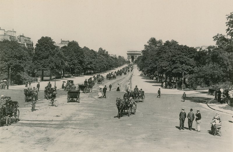 Avenue du Bois-de-Boulogne, Bois de Boulogne Avenue (fotogravyr) av French Photographer
