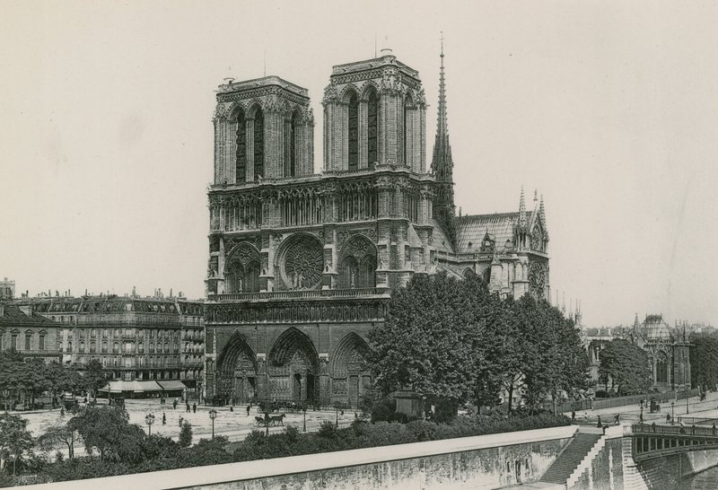 La Cathedrale, Eglise Notre-Dame, Katedralen, Vår Frue kirke (fotogravyr) av French Photographer