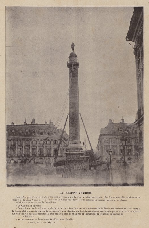 Paris-kommunen, La Colonne Vendome (s/hvitt-bilde) av French Photographer