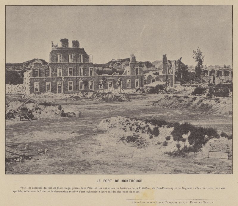 Paris-kommunen, Fort De Montrouge (s/hvitt-bilde) av French Photographer