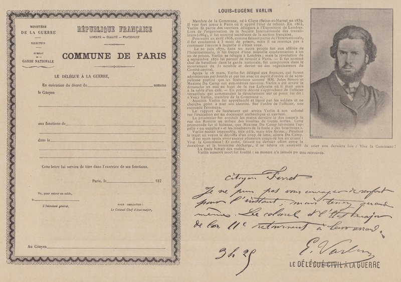 Paris-kommunen, Louis-Eugene Varlin (s/hvitt-bilde) av French Photographer