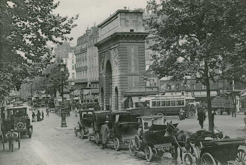 La Porte Saint-Martin, Saint-Martin-porten (fotogravyr) av French Photographer