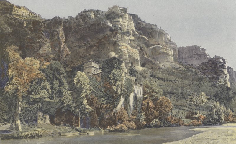 Laval-du-Tarn, Chateau de la Caze, på høyre bredd av Tarn av French Photographer