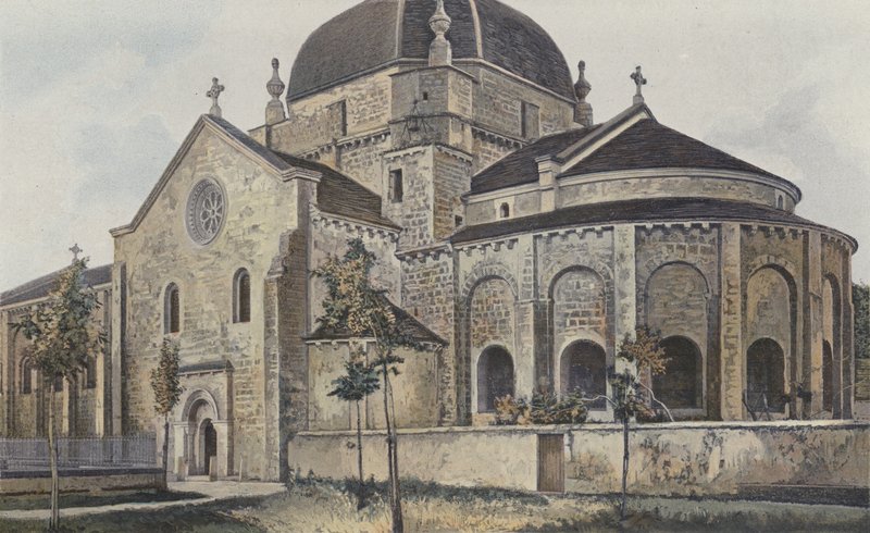 Layrac, kirke, sammen S E av French Photographer