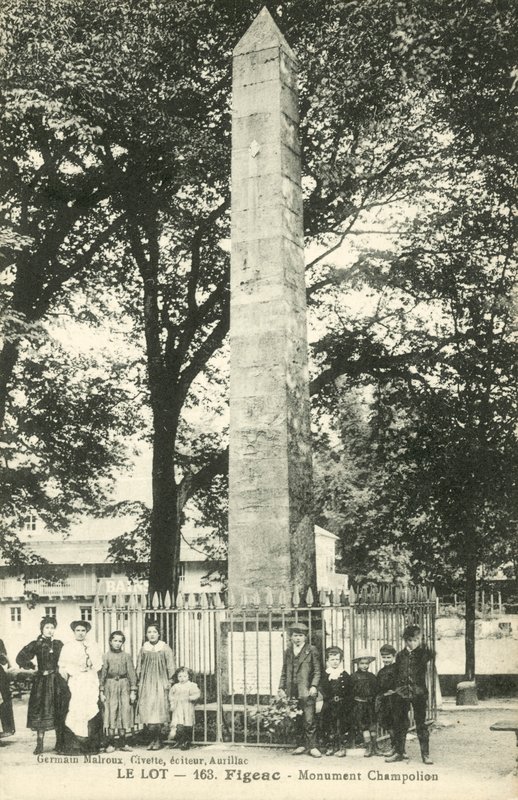 The Lot, Figeac, Monument Champollion av French Photographer
