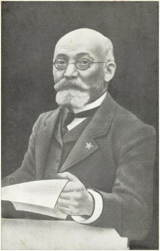 Ludwik Lejzer Zamenhof, polsk oppfinner av esperanto (s/h foto) av French Photographer