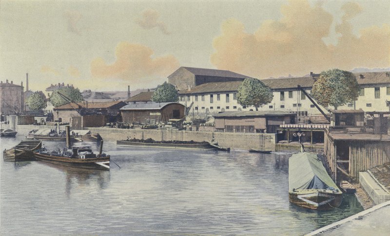 Lyon, La Saone, Vaise vannstasjon av French Photographer