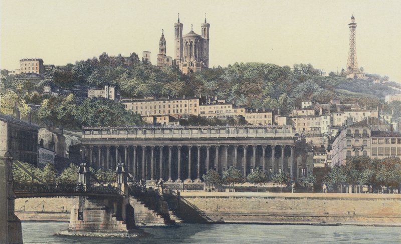 Lyon, Justispalasset og Basilicas of Fourviere av French Photographer