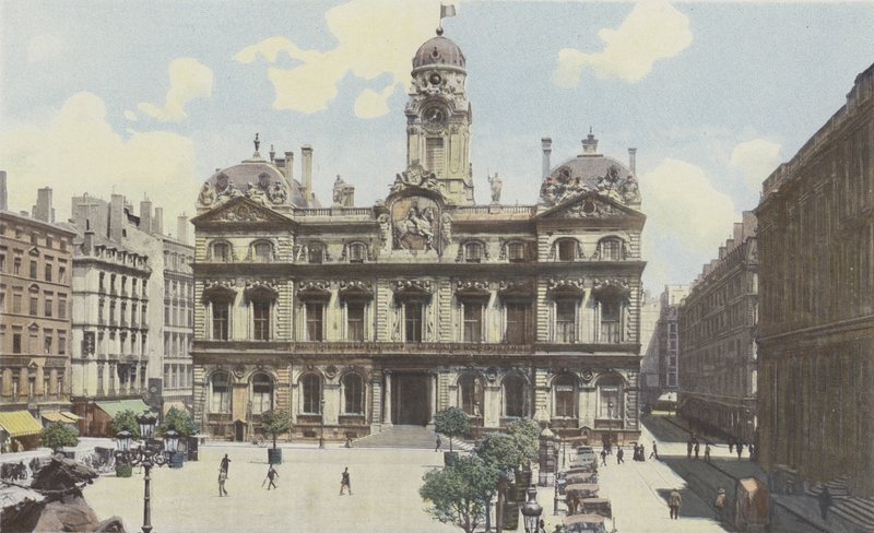 Lyon, Place des Terreaux, rådhuset av French Photographer