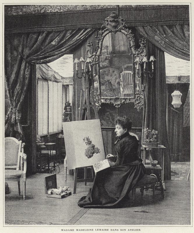 Madeleine Lemaire i verkstedet sitt av French Photographer