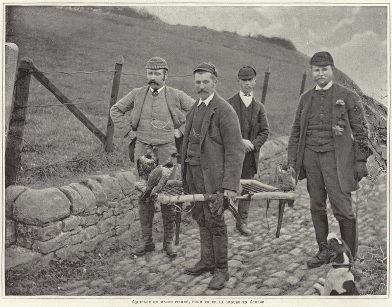 Major Fisher jakter ryper i Skottland av French Photographer