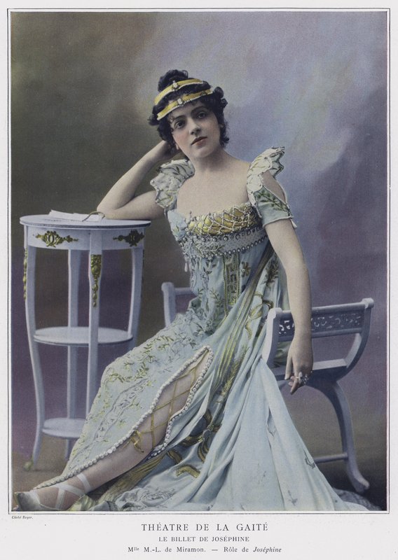 Marie-Louise de Miramon som Josephine i Le Billet de Josephine (farget bilde) av French Photographer
