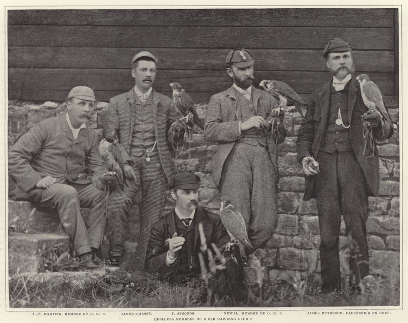 Medlemmer av Old Hawking Club av French Photographer