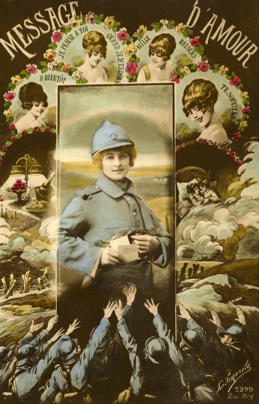 Meldinger om kjærlighet til soldater (fargebilde) av French Photographer