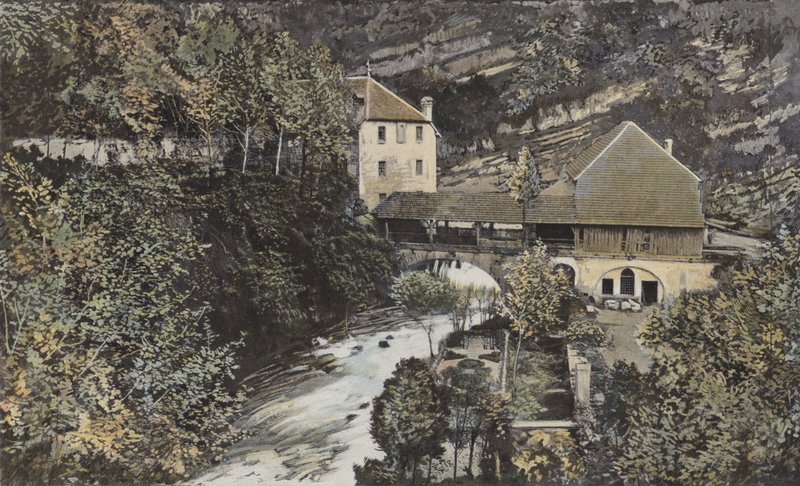 Mølle ved kilden til Loue av French Photographer