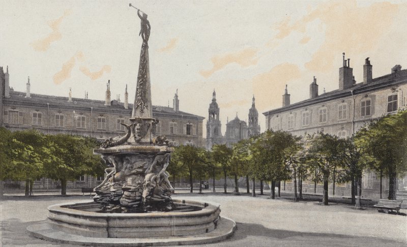 Nancy, Fontaine og Place dAlliance av French Photographer