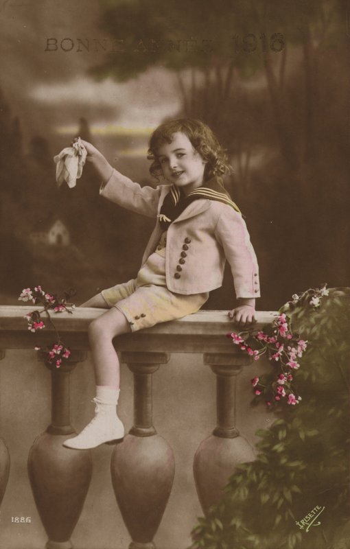 Nyttårskort, 1916 av French Photographer
