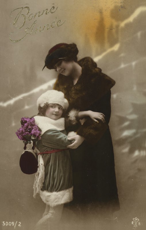 Nyttårskort med mor og datter av French Photographer