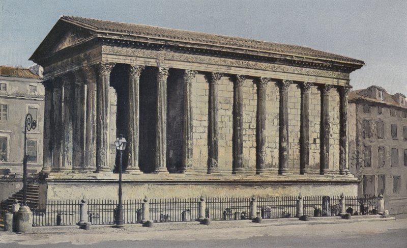 Nimes, Maison Carree (Museum of Antiquities), Ensemble S O av French Photographer