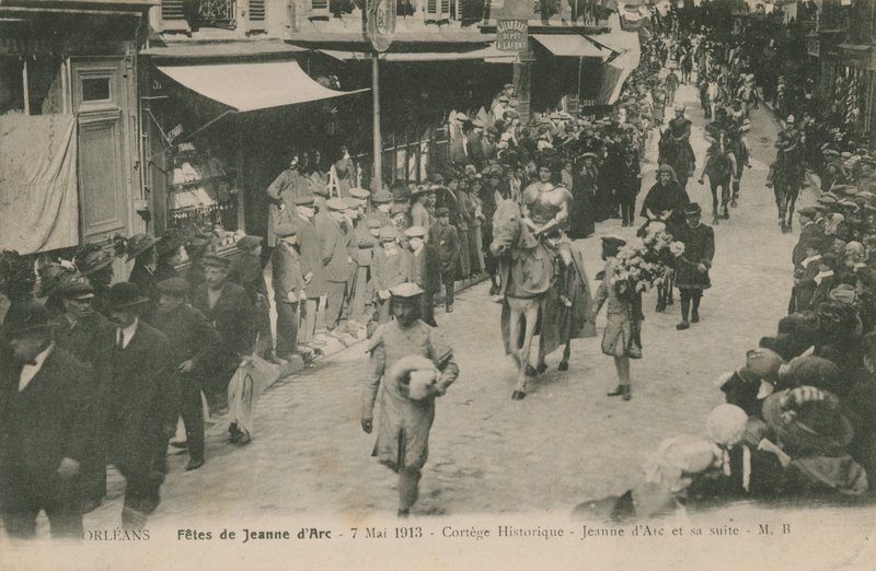 Orleans, Fetes de Jeanne DArc, 7. mai 1913. Postkort sendt i 1913. av French Photographer