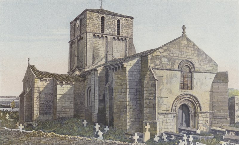 Oulmes, kirke, ensemble N O av French Photographer