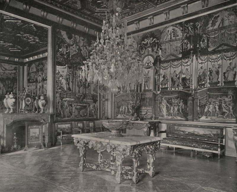 Palace of Fontainebleau, resepsjonssalong (s/hvitt bilde) av French Photographer